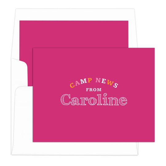 Camp News Folded Note Cards